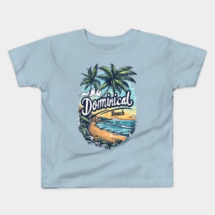 Escape to Dominical: Tropical Landscape Art 🏖️ Kids T-Shirt